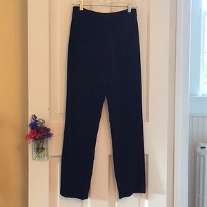 NWOT Neiman Marcus Black Cotton VELVET hight waisted pant